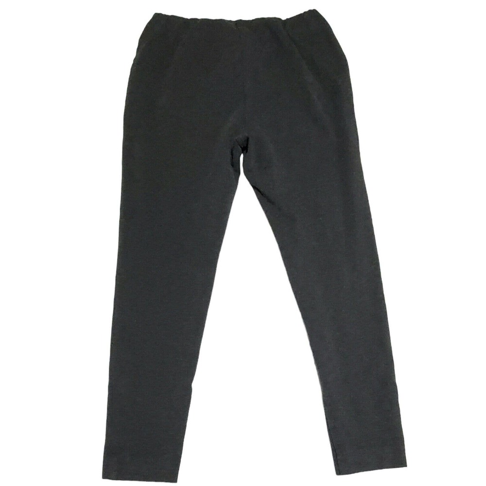 J Jill Ponte‎ Knit Leggings Womens Sz M Gray Pullon Comfort Stretch Ankle Length
